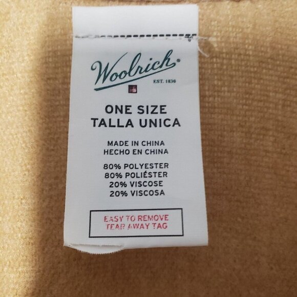 Woolrich Plaid Fringe Blanket Wrap Shawl Cape Tan Pink Poncho Womens One Size - Picture 4 of 6